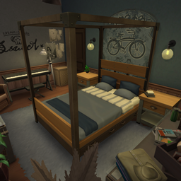 Blue Modern-Industrial Bedroom