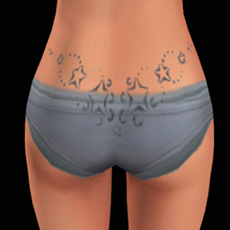 Star tattoo female sim (base game) lower back Version 2 logo