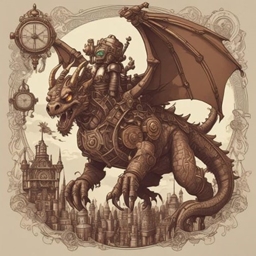 Steampunk and dragons the after effect of the virus logo