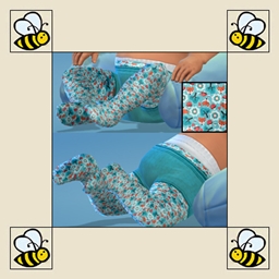 Infant patterned tights "Foxes and Trees"