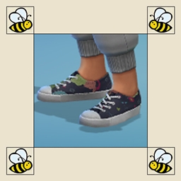 Playful Black Kid Shoes