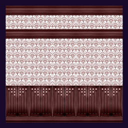wallpaper with wooden border project image