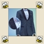 Tuxedo with Light Blue Patterned Bow Tie logo