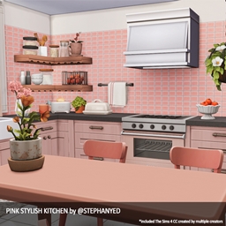 Pastel Pink Stylish Kitchen