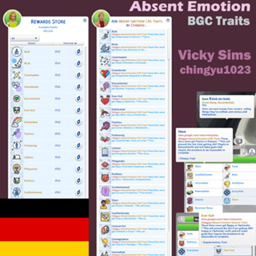 chingyu Absent Emotion Traits Pack v1.4 - German Translation