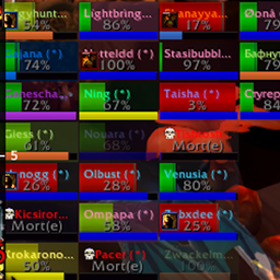 Kallye Raid Frames (Bigger Debuffs / Highlight Low HP / Revert HP, Texture, solo raid frames ...) logo