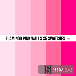 Flamingo pink - wall set