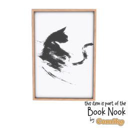 Comiko - Book Nook Wall Frame Black Painting