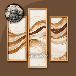 HQ Abstract Modern Triptych #3 Sellable Extra B Samtuse963 logo