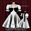 LIN-DIAN Lantern sleeve dress logo