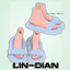 LIN-DIAN cloud slippers logo
