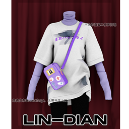 LIN-DIAN Two-piece T-shirt set with bag