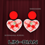 LIN-DIAN Cherry love earrings logo