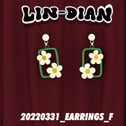 LIN-DIAN Daisy earrings
