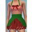 Plaid swimsuit logo