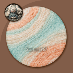 Abstract Round Dance Rug #3 Samtuse963