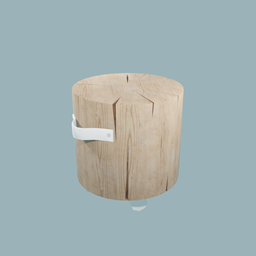 Bedside table from an old stump BY SOLOVEJ logo