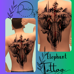 Elephant Back Tattoo- Basegame compatible