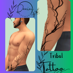 Tribal lower arm tattoo - Basegame compatible