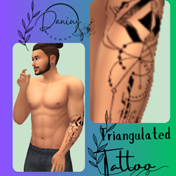 Triangulated arrow tattoo - Basegame compatible