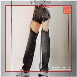Detachable Chained Leg Baggy High Waist Jeans