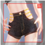 Cut Out Chain Denim Shorts logo
