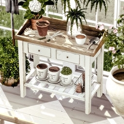 Sims4Luxury - Farmhouse 2024 - Potting table - Base game version logo