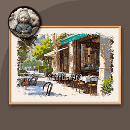 Bistro Landscape Painting #1 Sellable Samtuse963 logo