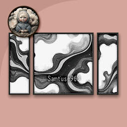 HQ Achromatic Modern Triptych #2 Sellable Extra E Samtuse963 project image