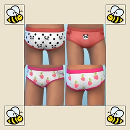 Girl Swim-/Underwear Bottom Duo