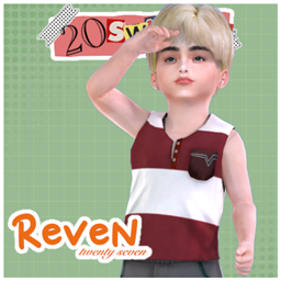 Toddlers Staple Stripes Henley Sleeveless Shirt - The Sims 4 Create a