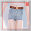 Girl's Belted Skinny Shorts logo