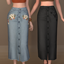 [FairyCore Collection] Long Denim Skirt logo