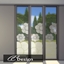 privacy window with  floral motif logo