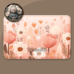 Cute Flower Rectangular Dance Rug #4 Samtuse963 logo