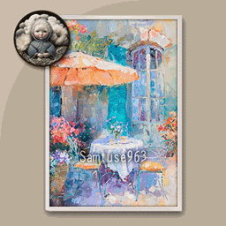 Pastel Bistro Landscape Painting #1 Sellable Extra A Samtuse963 logo
