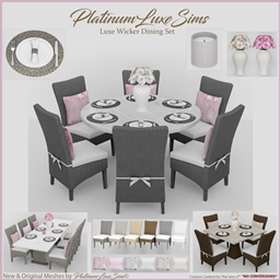Luxe Wicker Dining Set