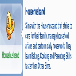 Househusband Traits By KiaraSims4Mods Spanish Translation