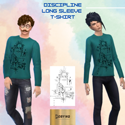 Discipline Long Sleeve T-Shirt - Basegame compatible - The Sims 4 ...