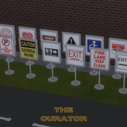 Curator Place a sign squared - base game compatible - The Sims 4 Build ...