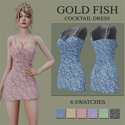 GoldFish cocktail dress logo