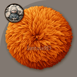 Pastel Fluffy Round Dance Rug #22 Samtuse963 logo