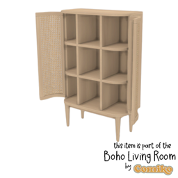 Comiko - Boho Living Room Open Cabinet