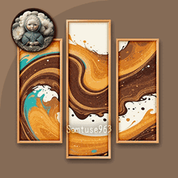 HQ Abstract Modern Triptych #5 Sellable Extra B Samtuse963 logo