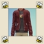 Leather Jacket with Oldtimer Tee logo