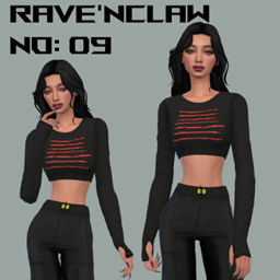 RAVE'NCLAW No: 9 LONG SLEEVE TOP Added new colors - Files - The Sims 4 ...