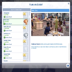 Bakes Sale Event BY KiaraSims4Mods Spanish Translation