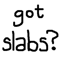 Deslabification (slabs to blocks) logo