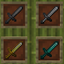 SWORD HANDLES MADE OUT OF RESPECTIVE MATERIAL logo