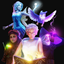 Spellcasters for Realm of Magic - human, elf, wizard and fairy logo